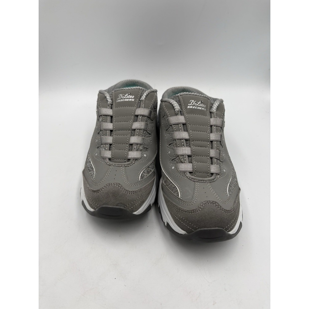 SKECHERS D'Lites Gray Memory Foam Low Top Slip-On Athletic Sneakers Women's 9 - Picture 2 of 13